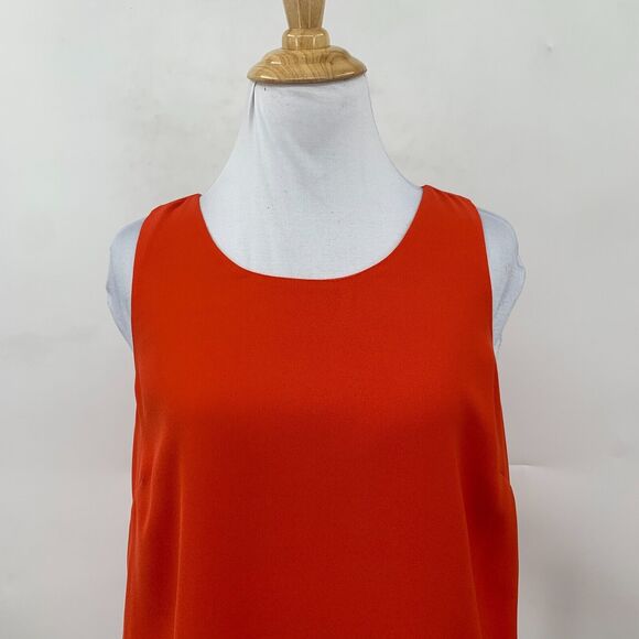 Banana Republic Accordion Tiered Blouse Womens S Small Red Keyhole Back Top - Picture 4 of 13